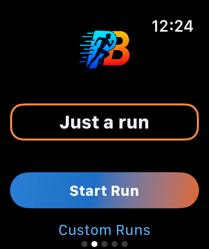 Start a run: Just a run, or a custom session